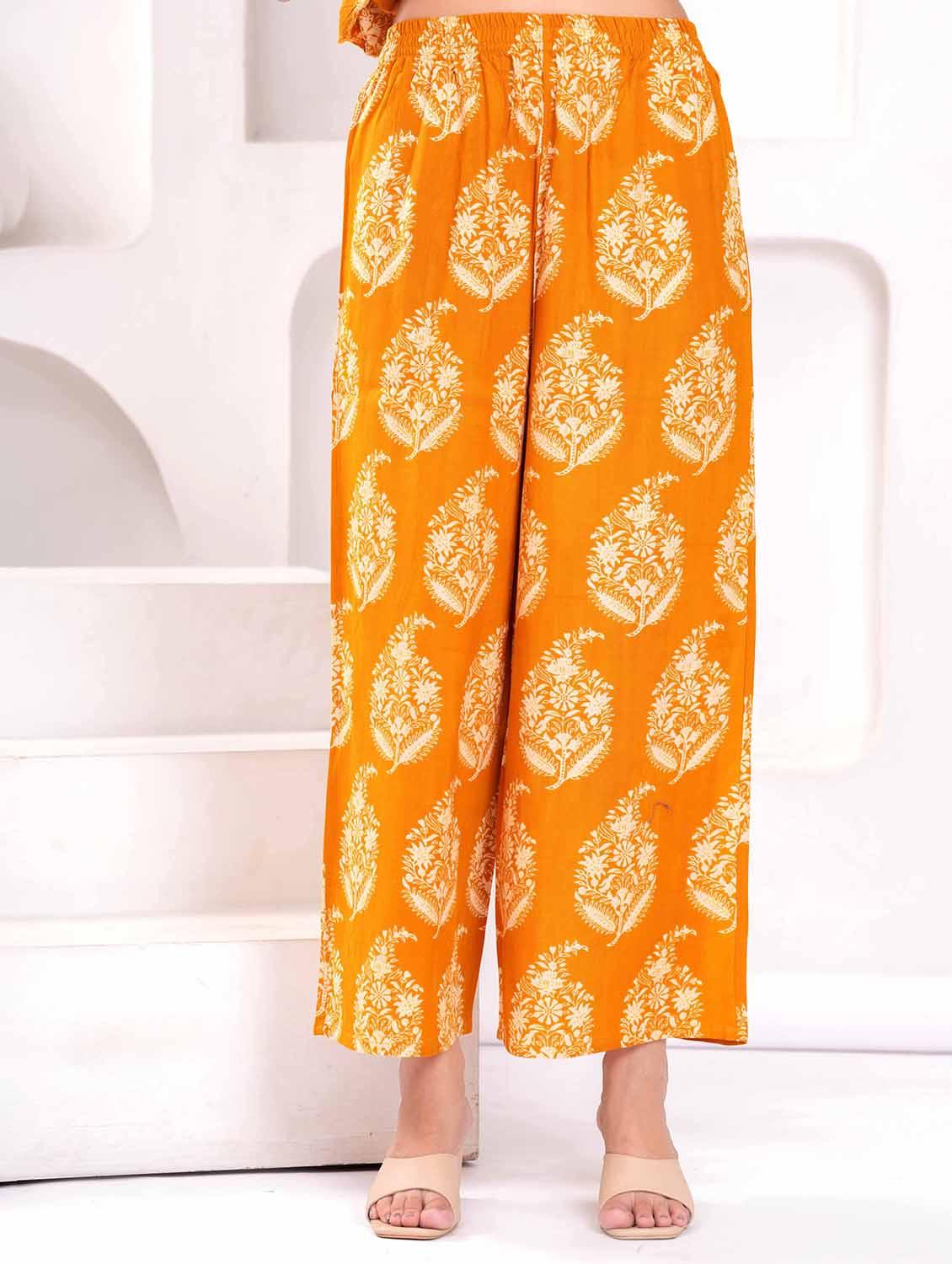 women printed sleeveless kurta and palazzo set - 21995173 - Standard Image - 5