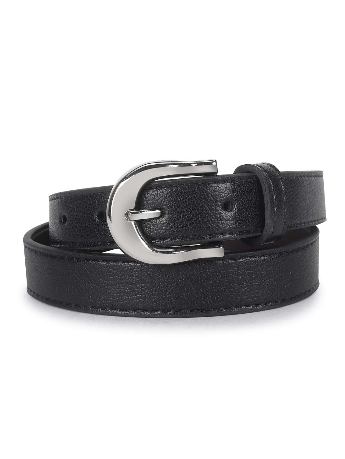 women leather black plain buckle belt - 21995225 - Zoom Image - 0
