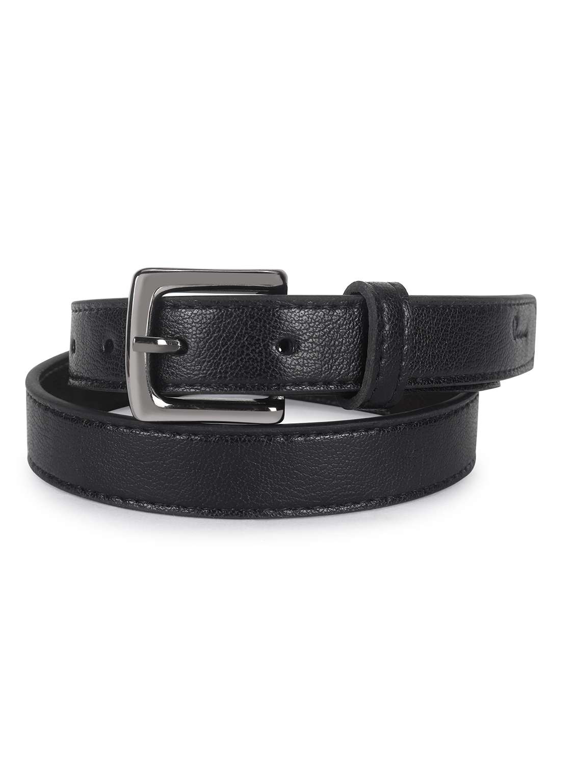 women leather black plain buckle belt - 21995227 -  Zoom Image - 0