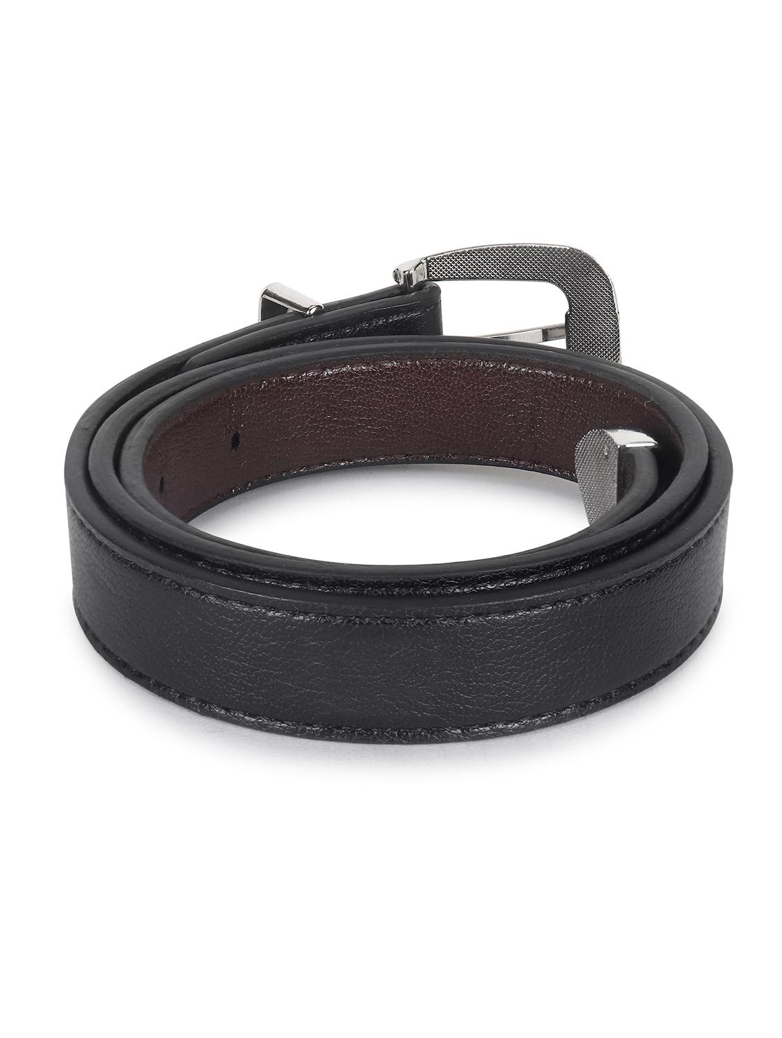 women leather black plain buckle belt - 21995229 - Standard Image - 3