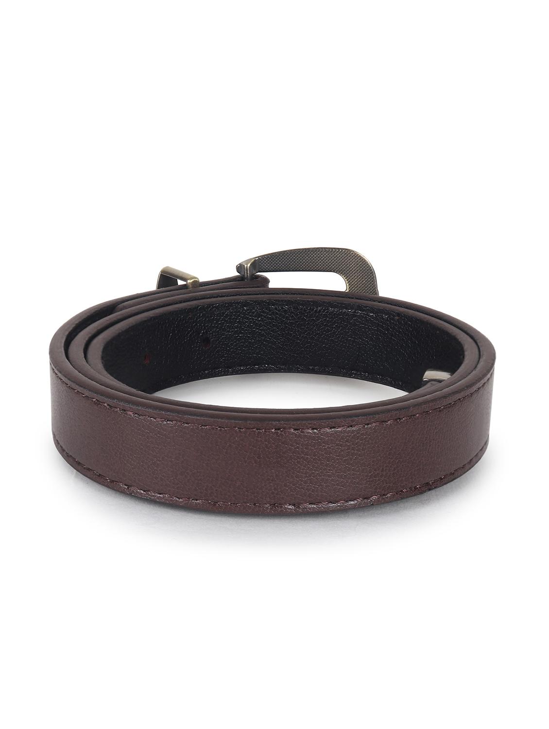 women leather brown plain buckle belt - 21995230 - Standard Image - 3