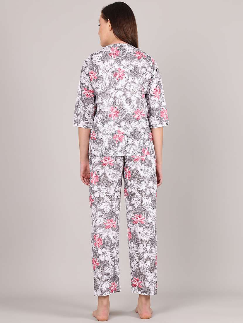 women printed nightwear pyjama set - 21995901 -  Standard Image - 3