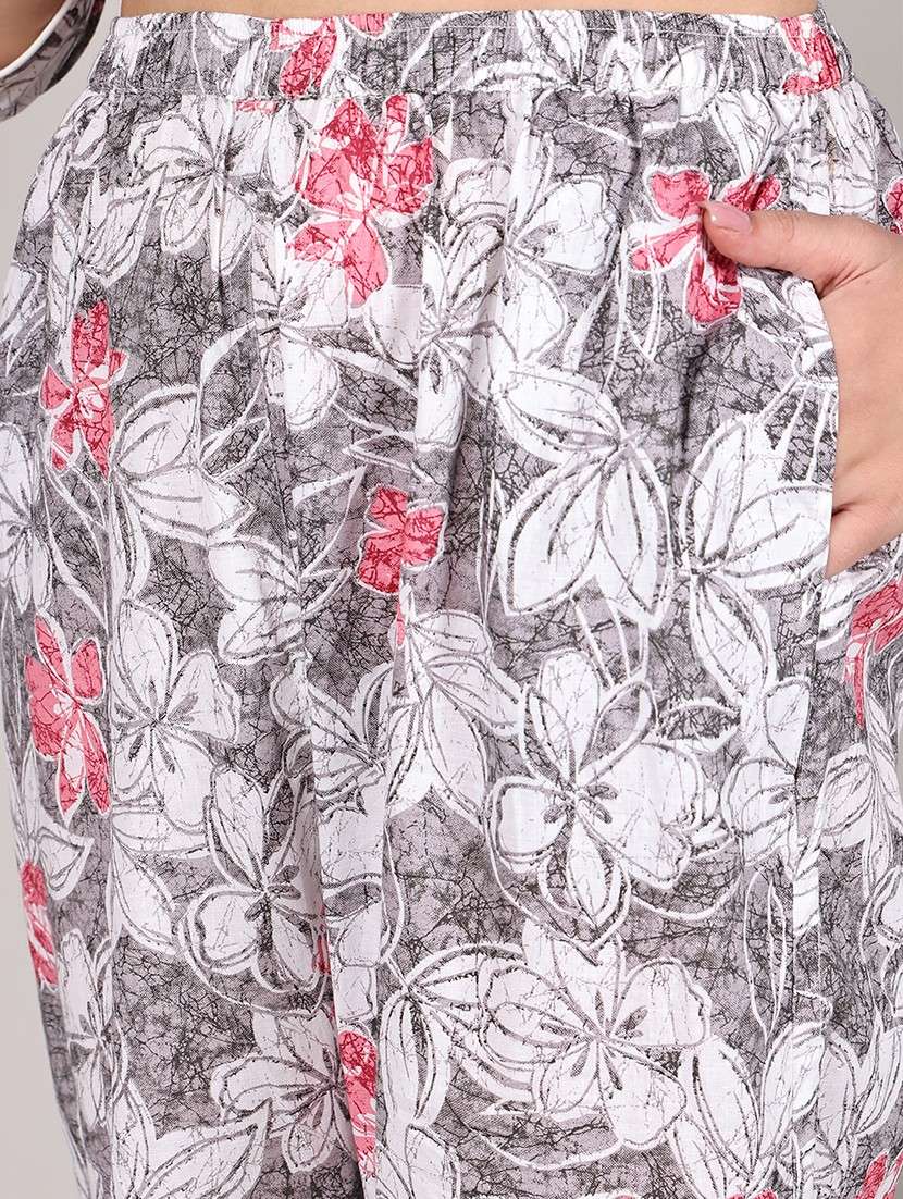 women printed nightwear pyjama set - 21995901 -  Standard Image - 5