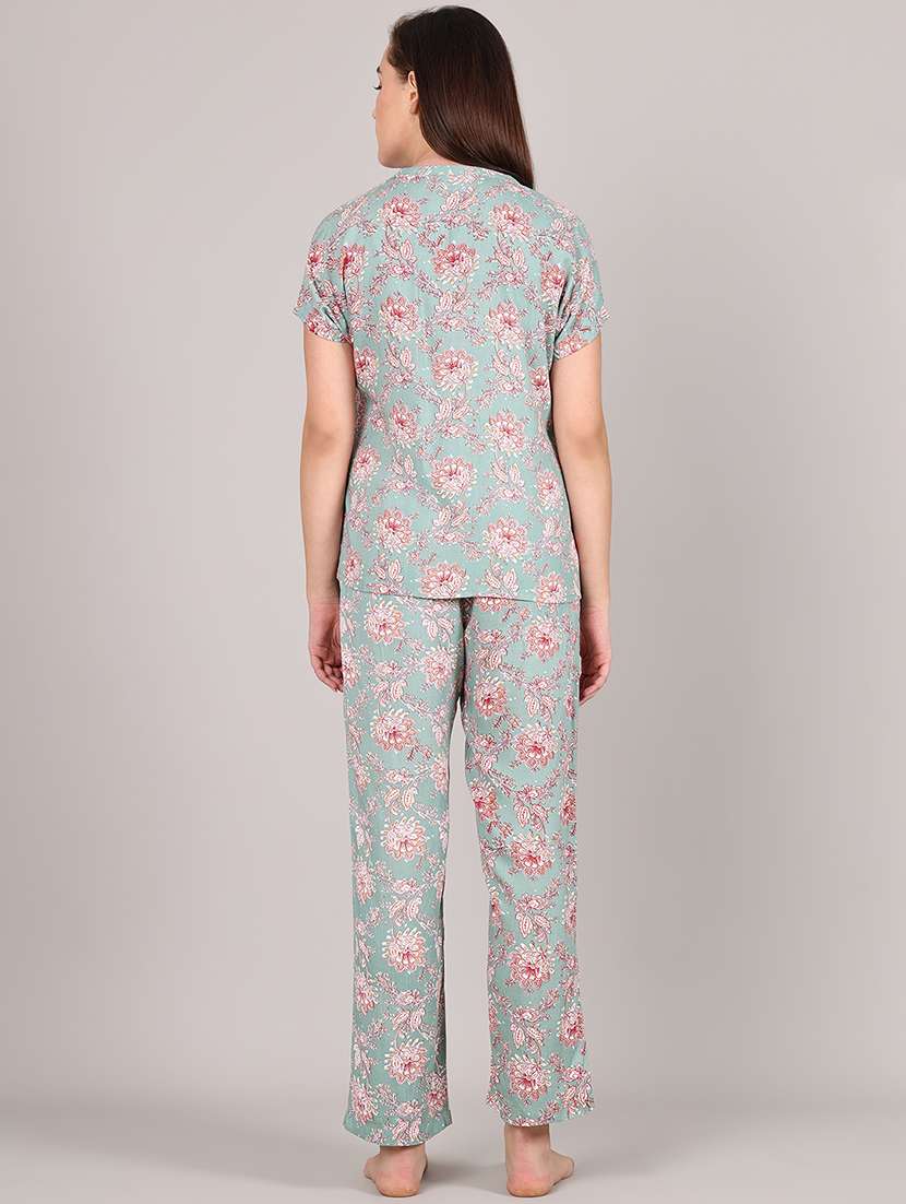 women printed nightwear pyjama set - 21995904 -  Standard Image - 3
