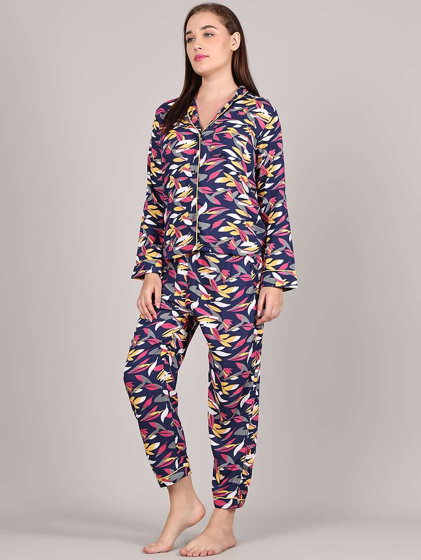 women printed nightwear pyjama set - 21995909 -  Standard Image - 3