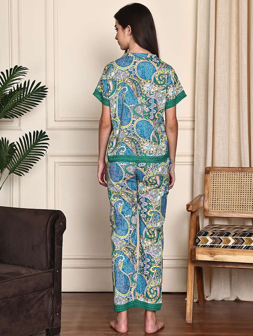 women printed nightwear pyjama set - 21995911 -  Standard Image - 3
