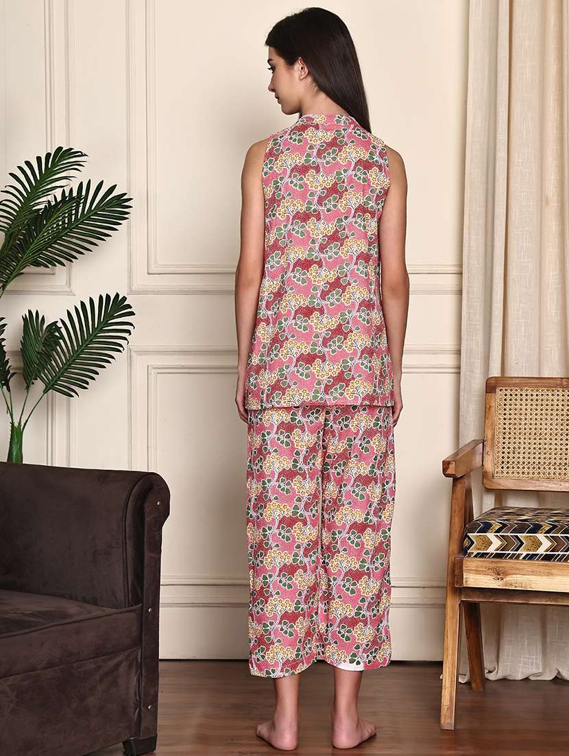 women printed nightwear pyjama set - 21995912 -  Standard Image - 3
