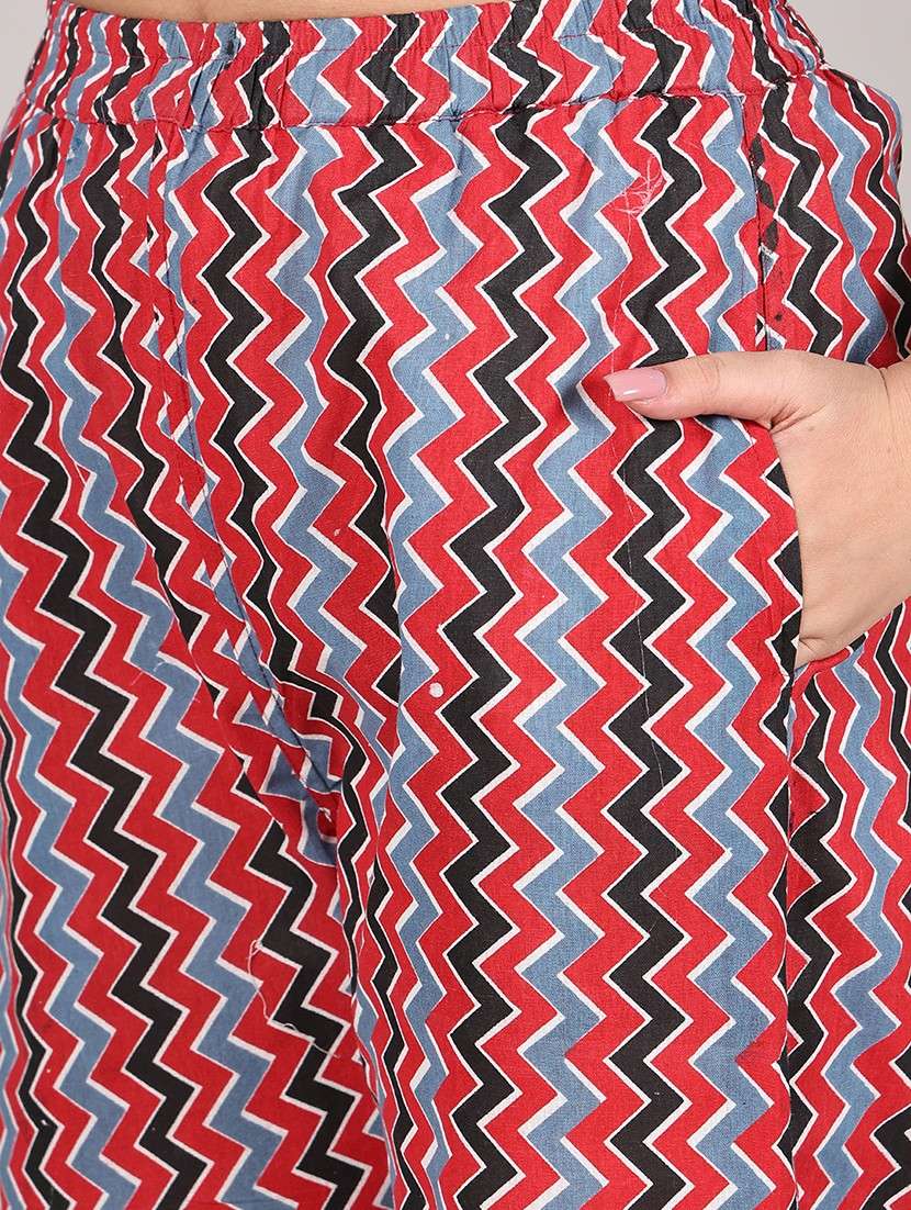 women floral three quarter sleeve kurta pant set - 21995920 -  Standard Image - 5