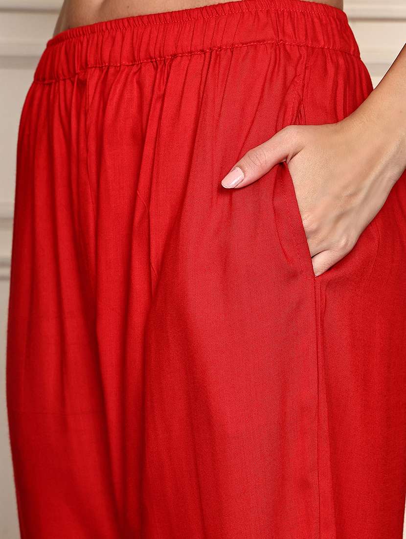 women floral printed three quarter sleeve kurta pant set - 21995931 -  Standard Image - 5