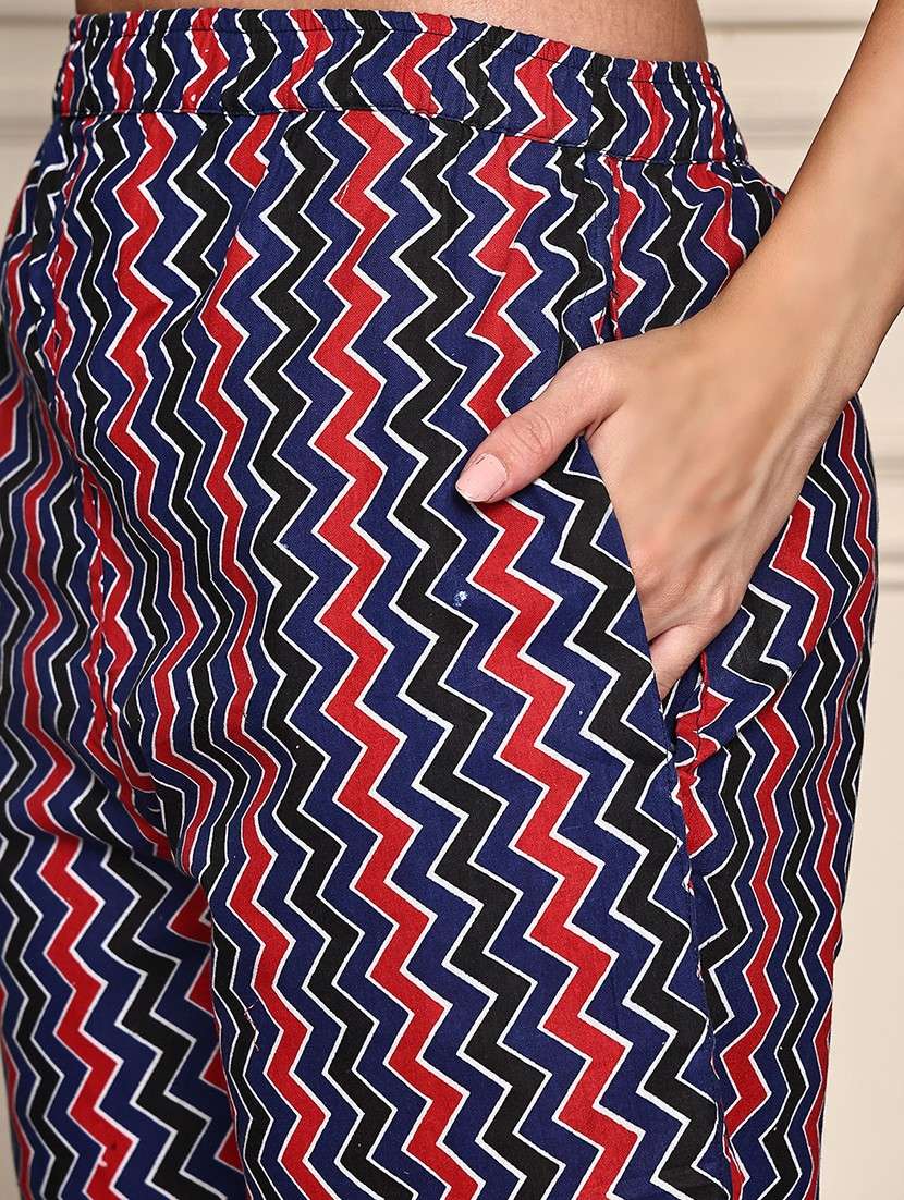 women floral printed three quarter sleeve kurta palazzo set - 21995939 -  Standard Image - 5