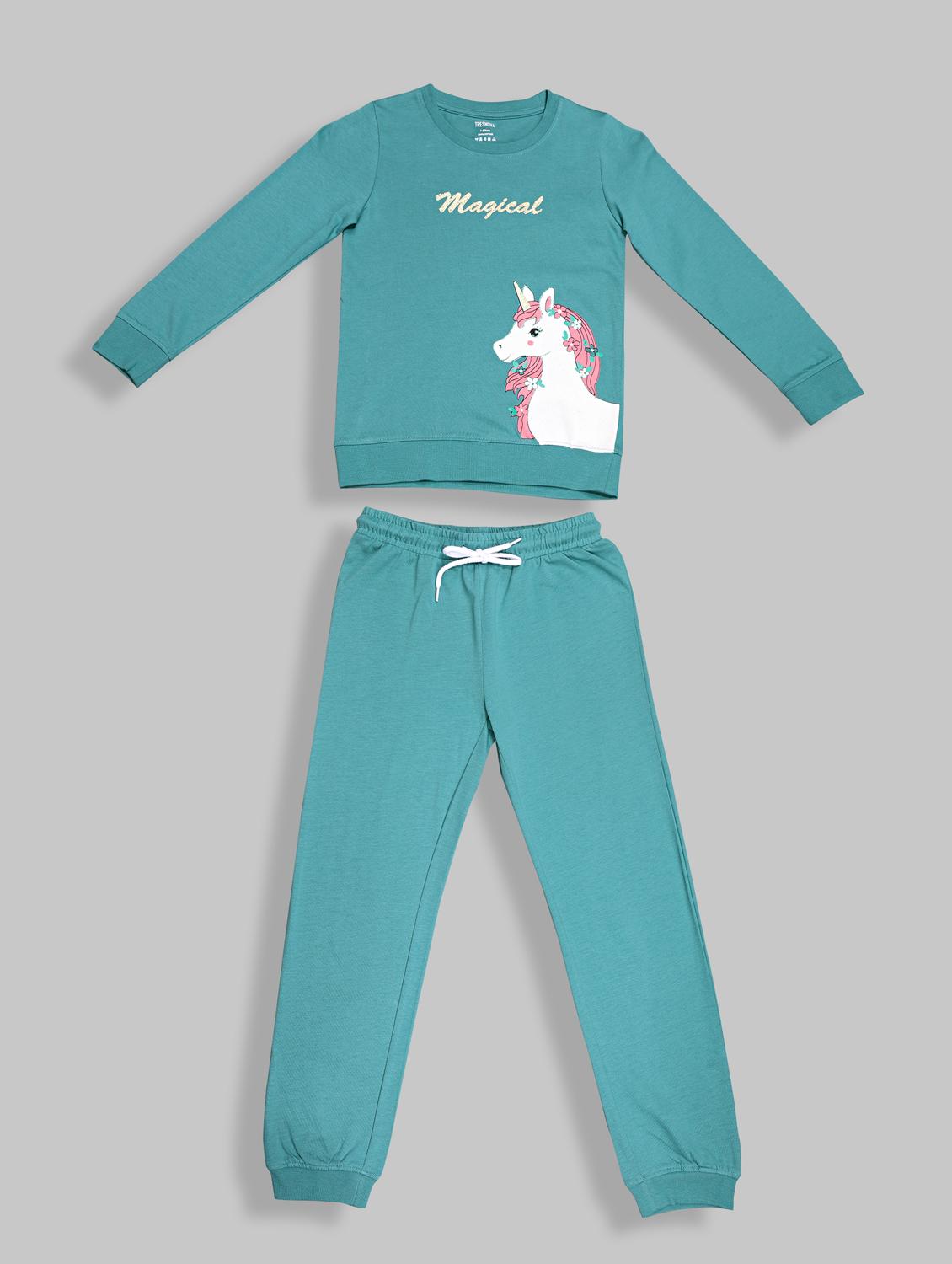 girls printed active wear co-ord set - 21996364 - Zoom Image - 0