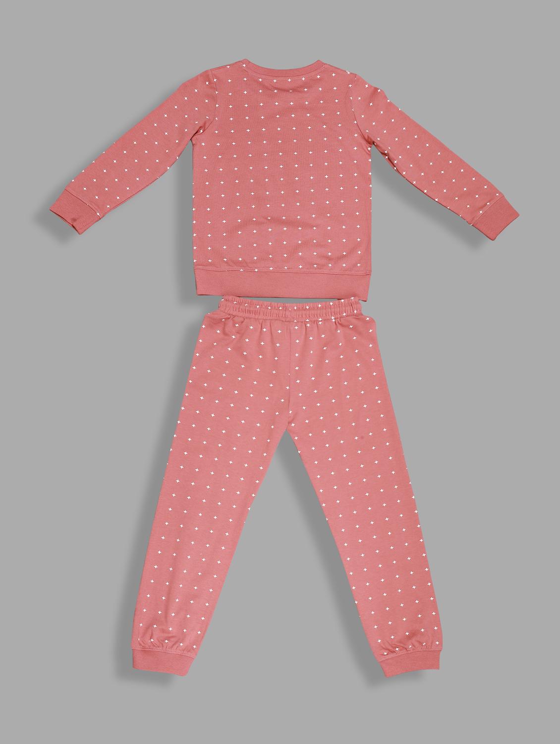 girls printed active wear co-ord set - 21996365 - Standard Image - 3