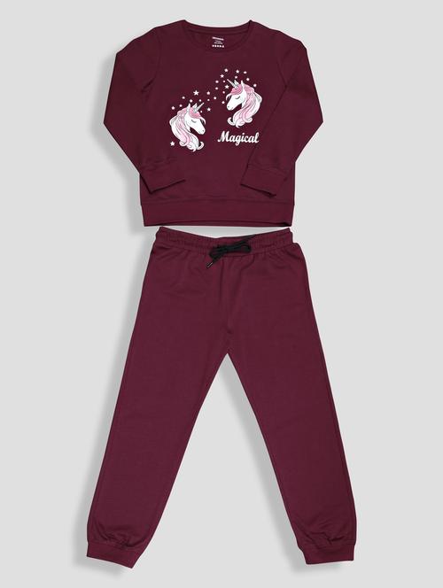 girls printed active wear co-ord set - 21996366 -  Standard Image - 0