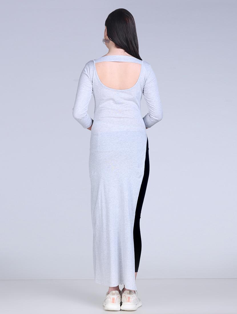 women solid three quarter sleeve long top - 21996411 - Standard Image - 3