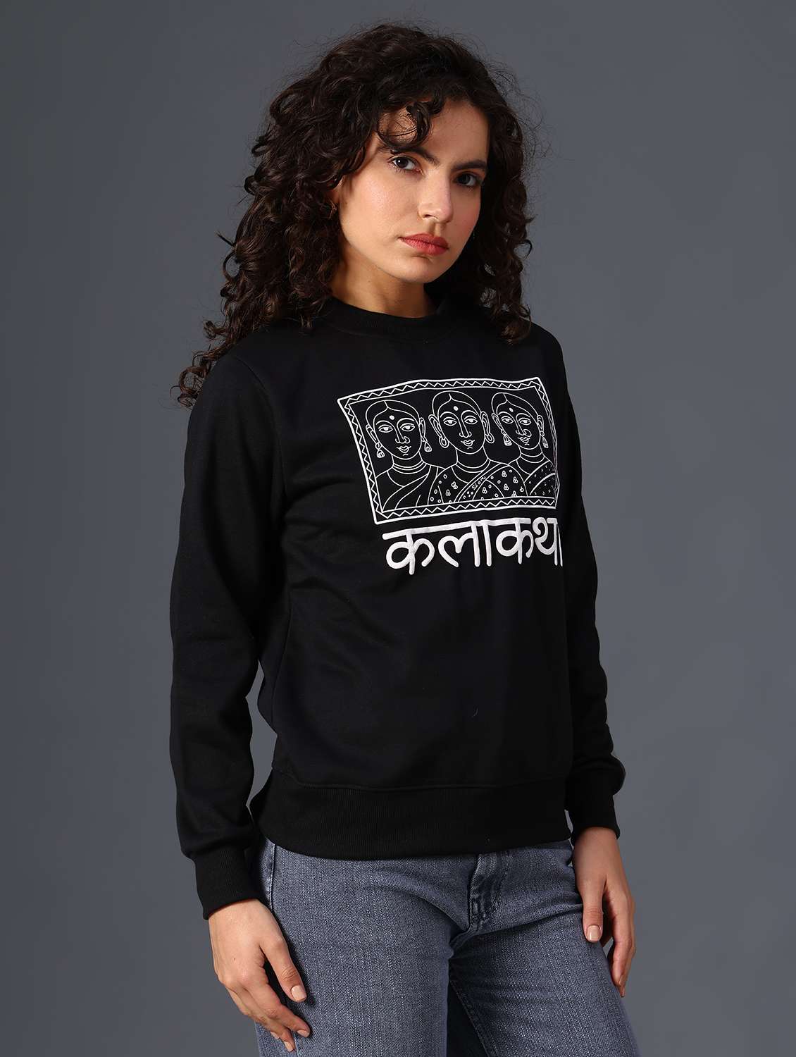 women printed long sleeve sweatshirt - 21996429 -  Standard Image - 3