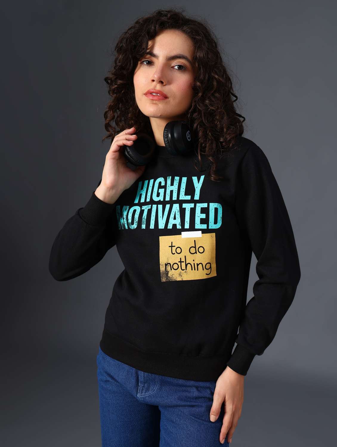 women printed long sleeve sweatshirt