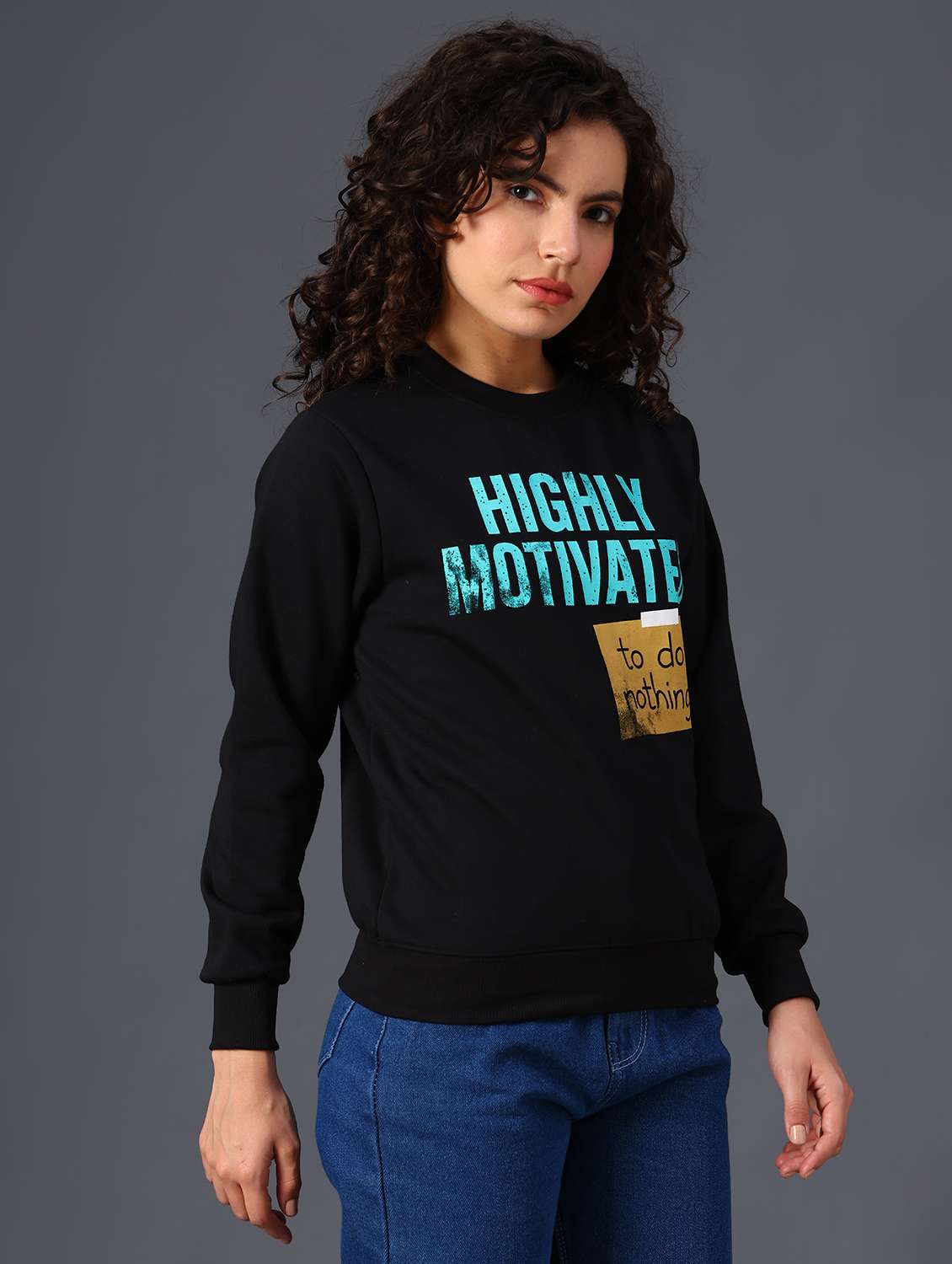 women printed long sleeve sweatshirt - 21996430 -  Standard Image - 3