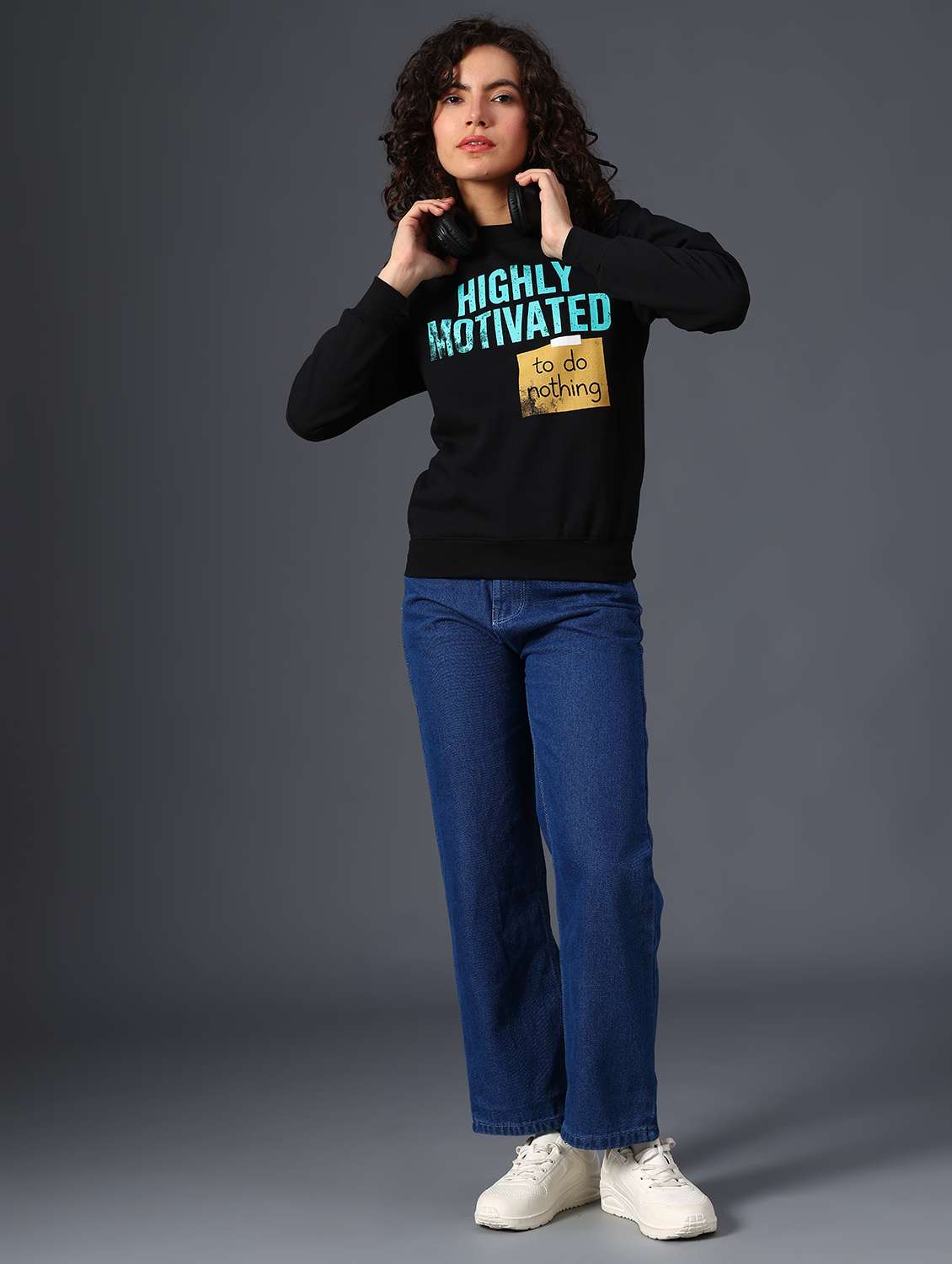 women printed long sleeve sweatshirt - 21996430 -  Standard Image - 5