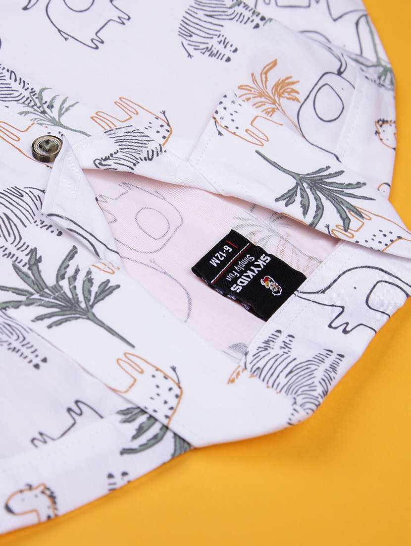 boys printed short sleeve collared shirt - 21996444 -  Standard Image - 3