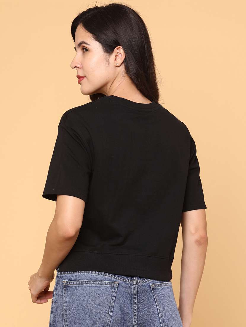 women solid short sleeve t-shirt - 21996448 -  Standard Image - 3