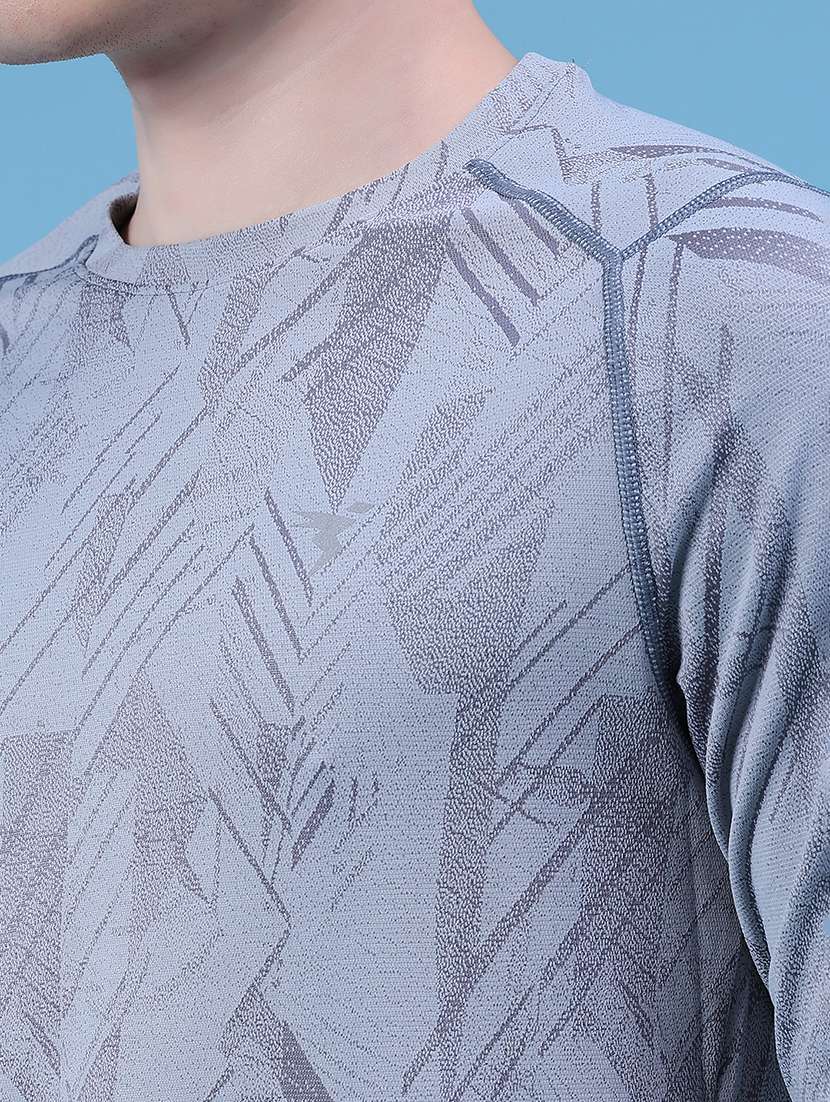 men printed round neck long sleeve t-shirt - 21996452 -  Standard Image - 3