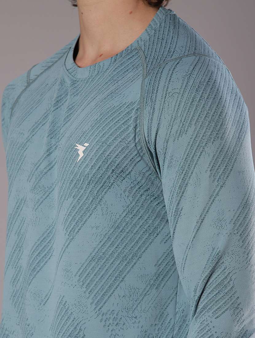 men printed round neck long sleeve t-shirt - 21996453 -  Standard Image - 3