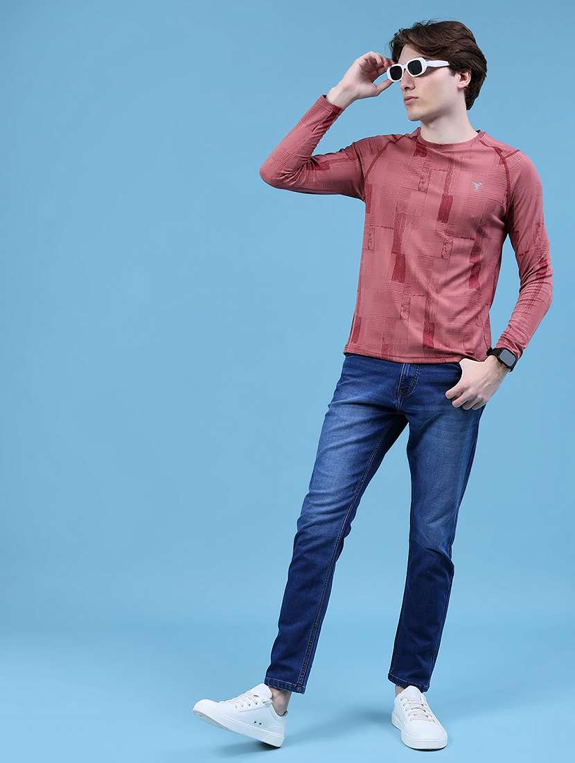 men printed round neck long sleeve t-shirt - 21996454 -  Standard Image - 3