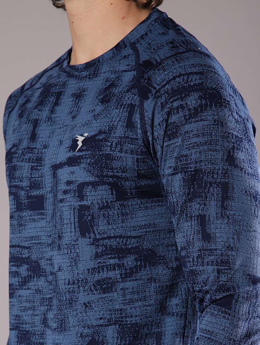 men printed round neck long sleeve t-shirt - 21996457 -  Standard Image - 3