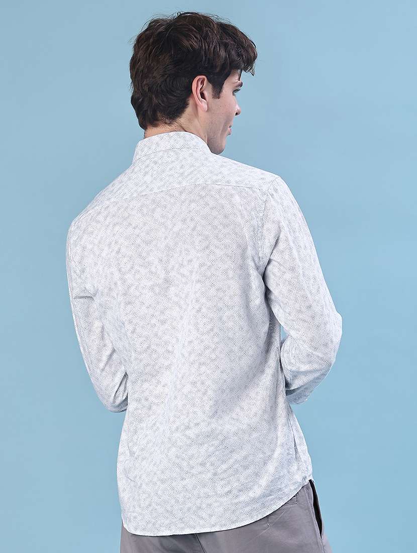 men printed long sleeve regular fit casual shirt - 21996600 -  Standard Image - 3