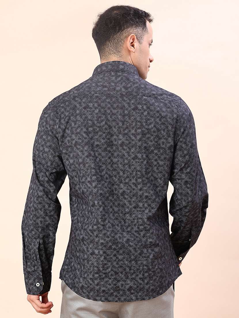 men printed long sleeve regular fit casual shirt - 21996601 -  Standard Image - 3