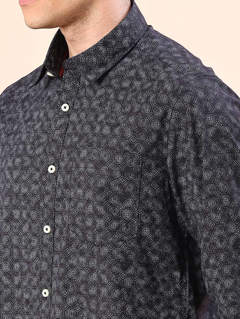 men printed long sleeve regular fit casual shirt - 21996601 -  Standard Image - 5