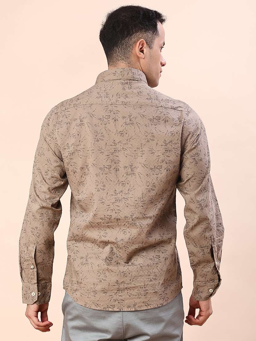 men printed long sleeve regular fit casual shirt - 21996602 -  Standard Image - 3