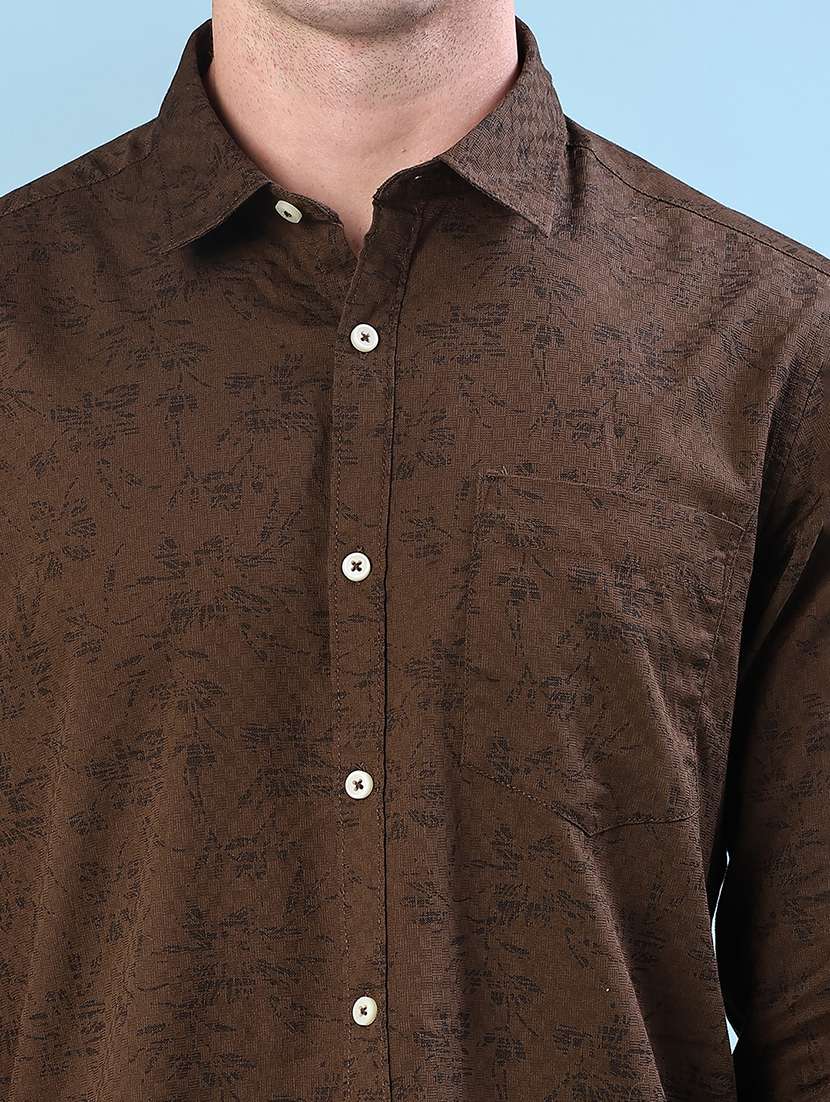 men printed long sleeve regular fit casual shirt - 21996603 -  Standard Image - 5