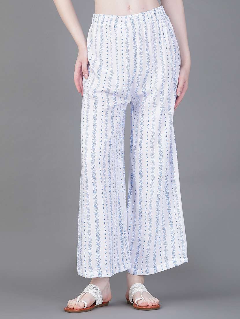 women printed mid rise palazzo