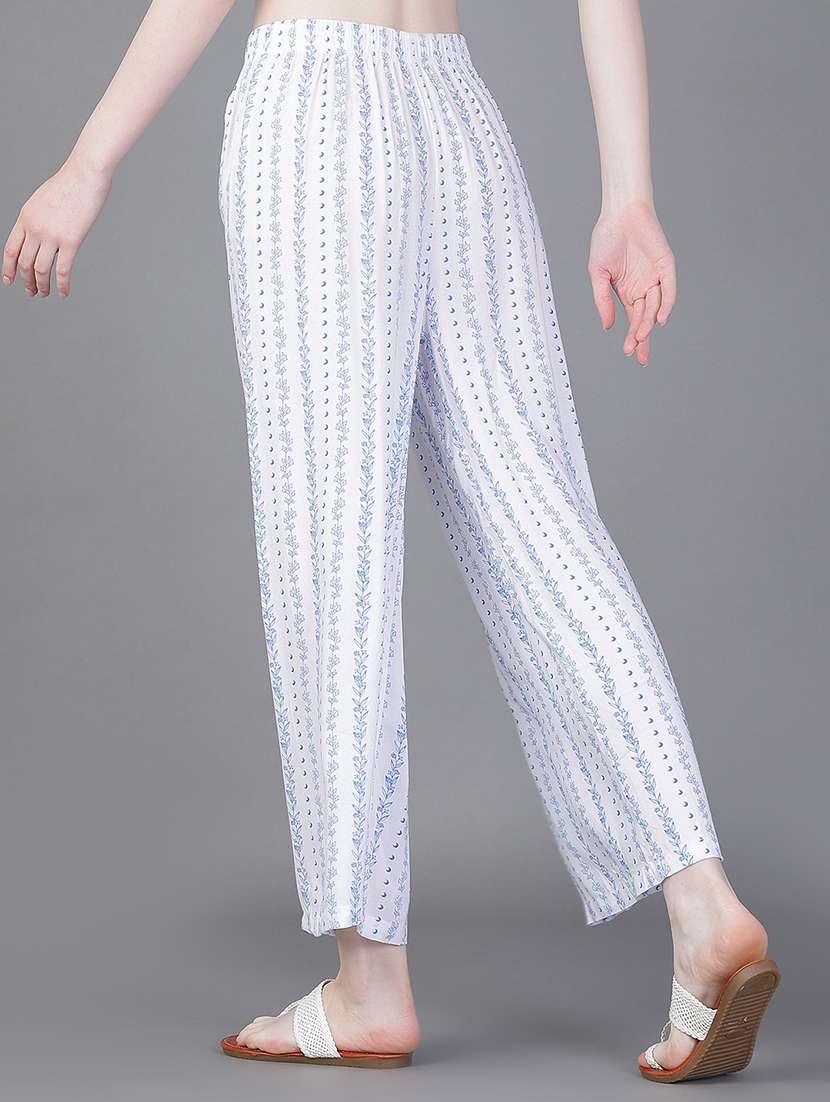 women printed mid rise palazzo - 21996612 -  Standard Image - 3