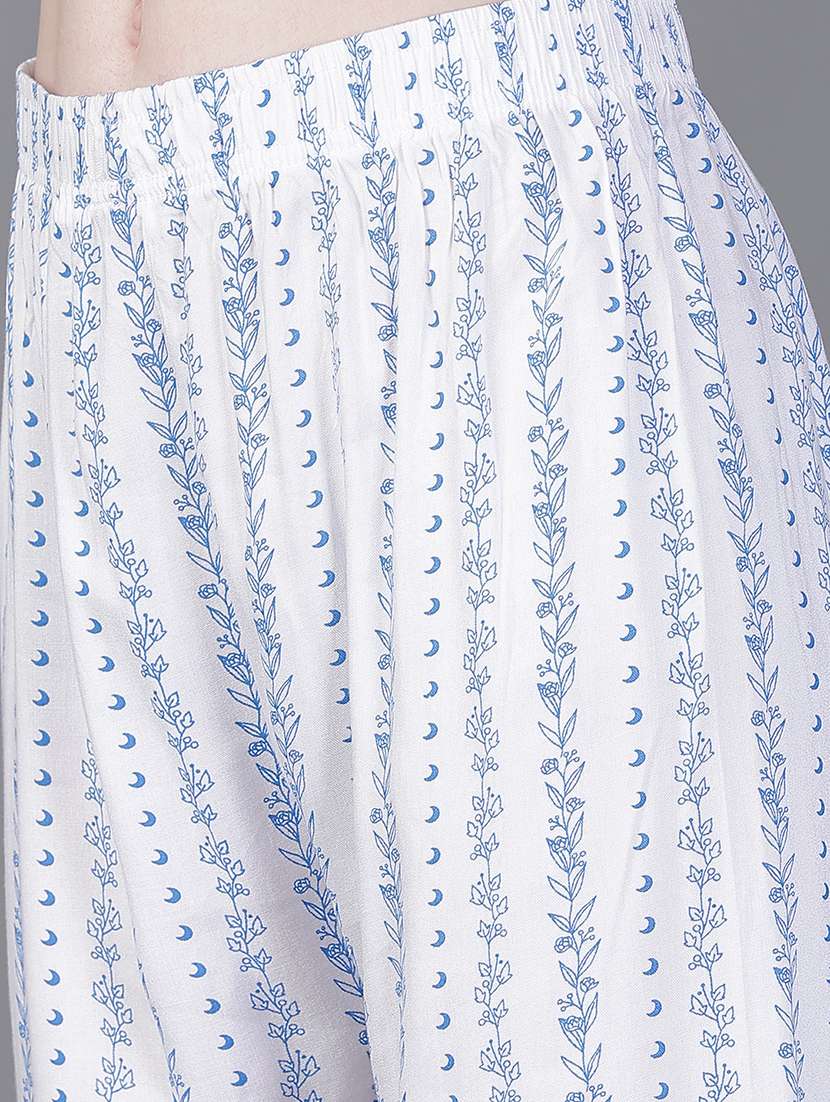 women printed mid rise palazzo - 21996612 -  Standard Image - 5