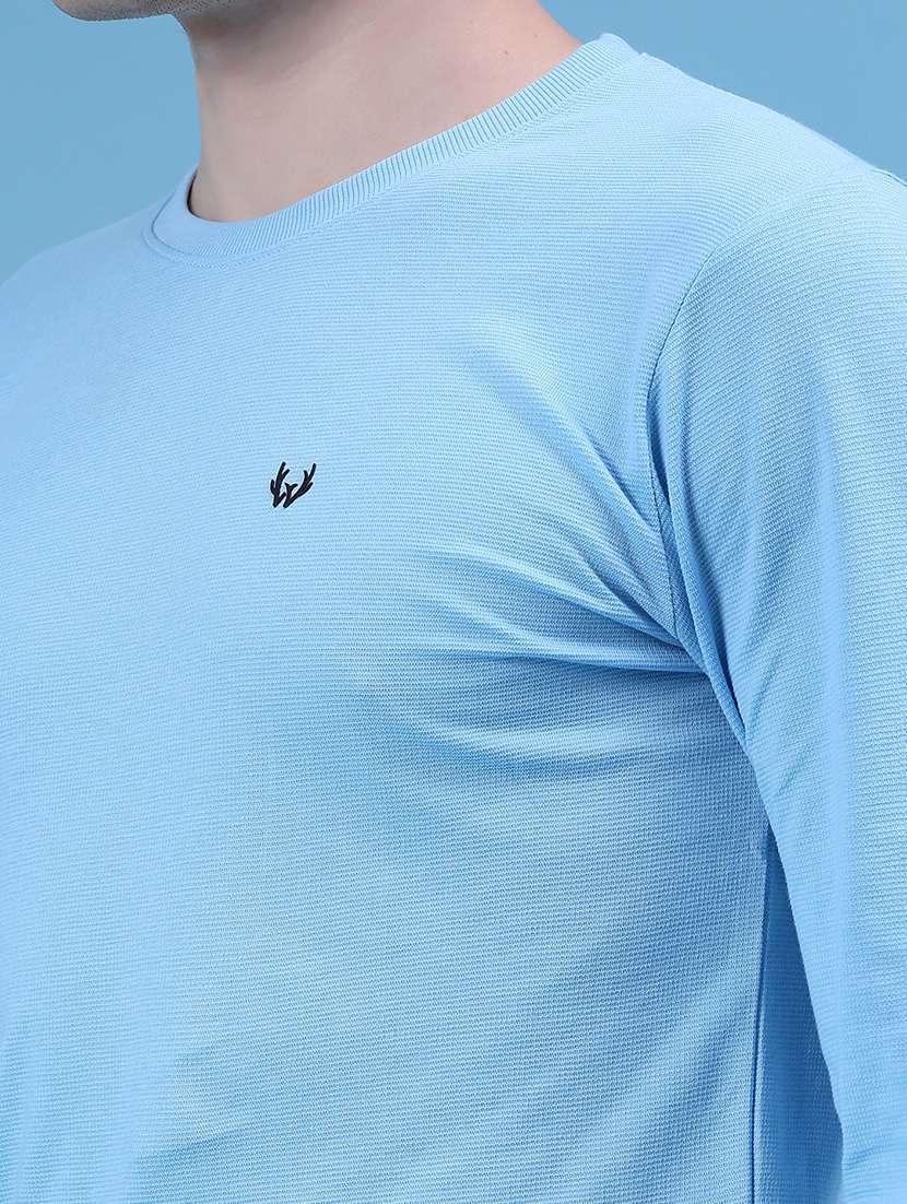 men solid long sleeve slim fit t- shirt - 21996639 -  Standard Image - 3