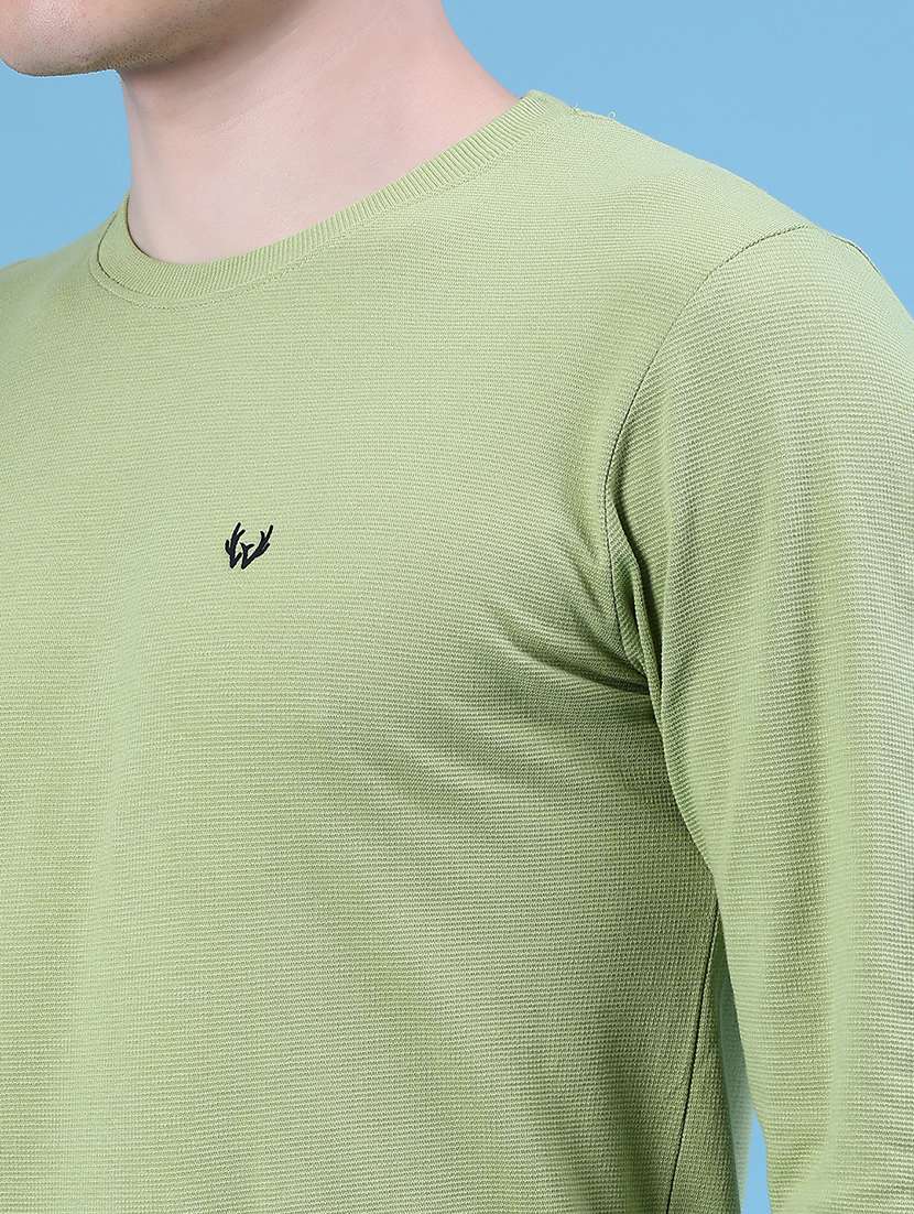 men solid long sleeve slim fit t- shirt - 21996640 -  Standard Image - 3