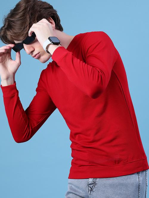 men solid long sleeve slim fit t- shirt - 21996641 - Standard Image - 0