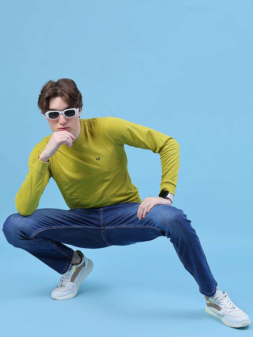 men solid long sleeve slim fit t- shirt - 21996642 -  Standard Image - 3