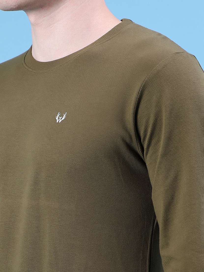 men solid long sleeve slim fit t-shirt - 21996644 -  Standard Image - 3