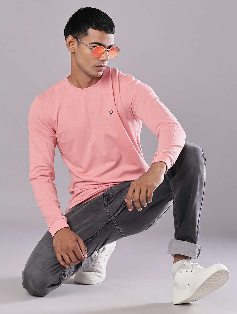 men solid long sleeve slim fit t-shirt - 21996645 -  Standard Image - 3