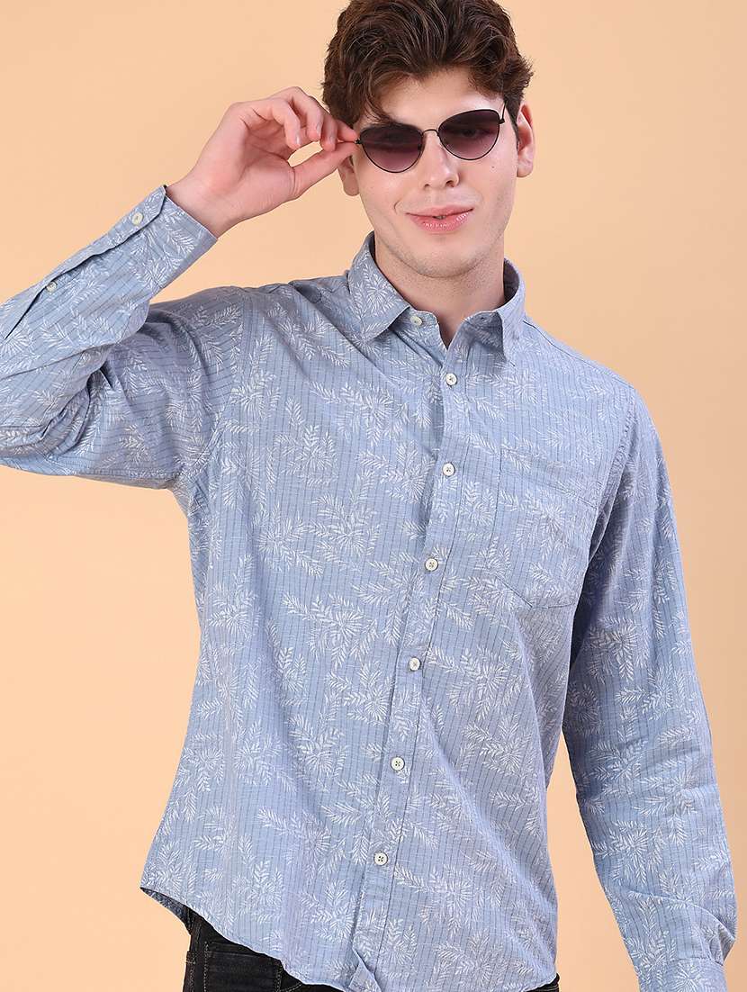 men printed long sleeve regular fit shirt - 21996681 -  Zoom Image - 0