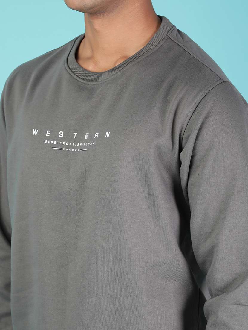 Men Typographic Long Sleeve Regular Fit Sweatshirt - 21996728 -  Standard Image - 3