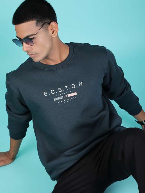 men typographic long sleeve regular fit sweatshirt - 21996746 -  Standard Image - 0