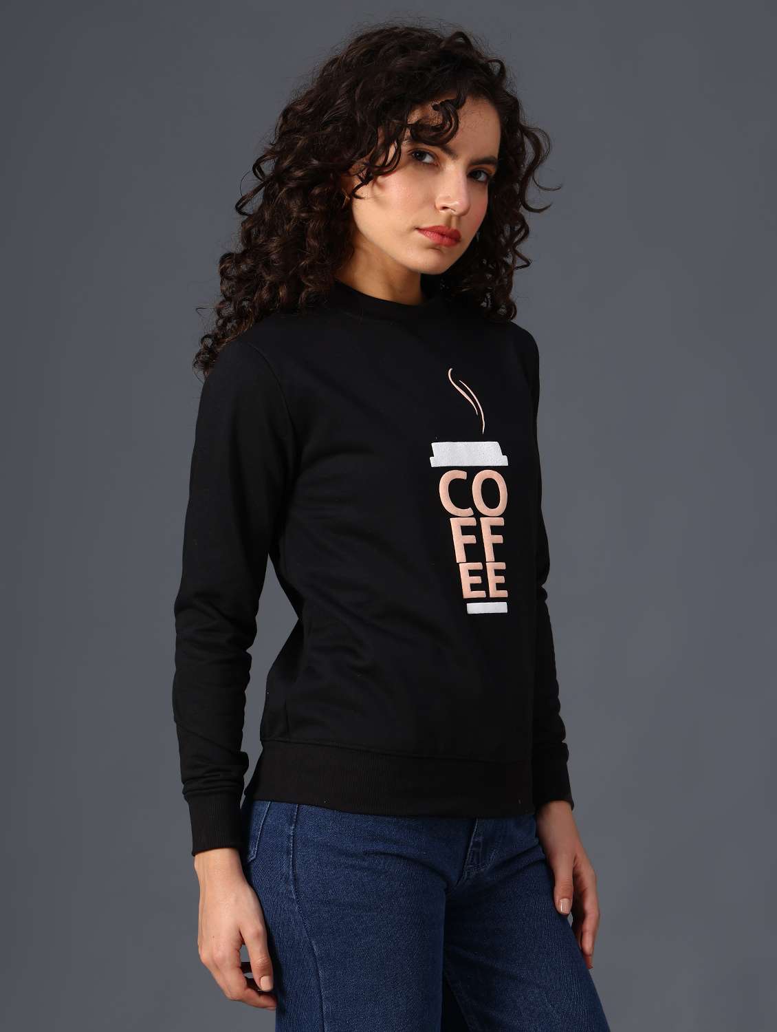 women printed long sleeve sweatshirt - 21996758 -  Standard Image - 3