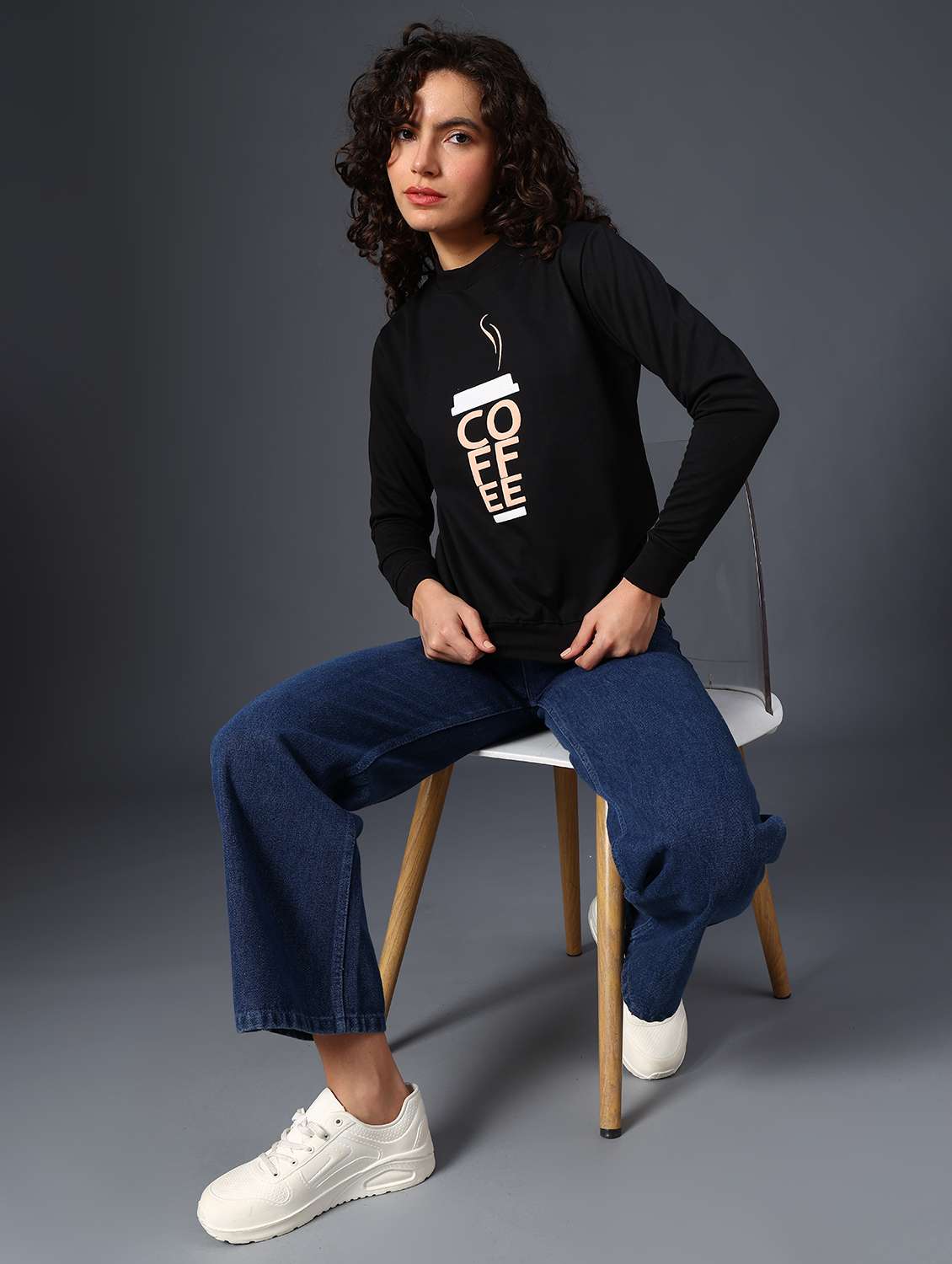 women printed long sleeve sweatshirt - 21996758 -  Standard Image - 5