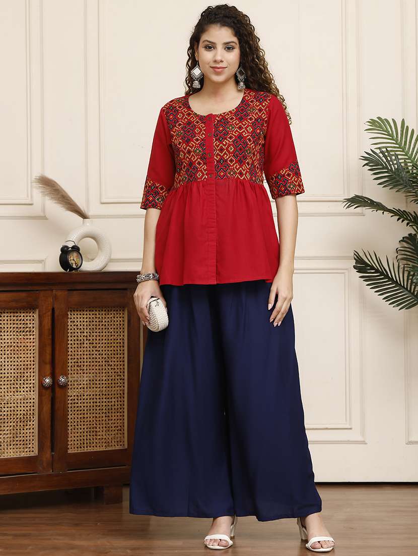 women pack of 2 solid flared palazzo - 21996866 -  Standard Image - 3