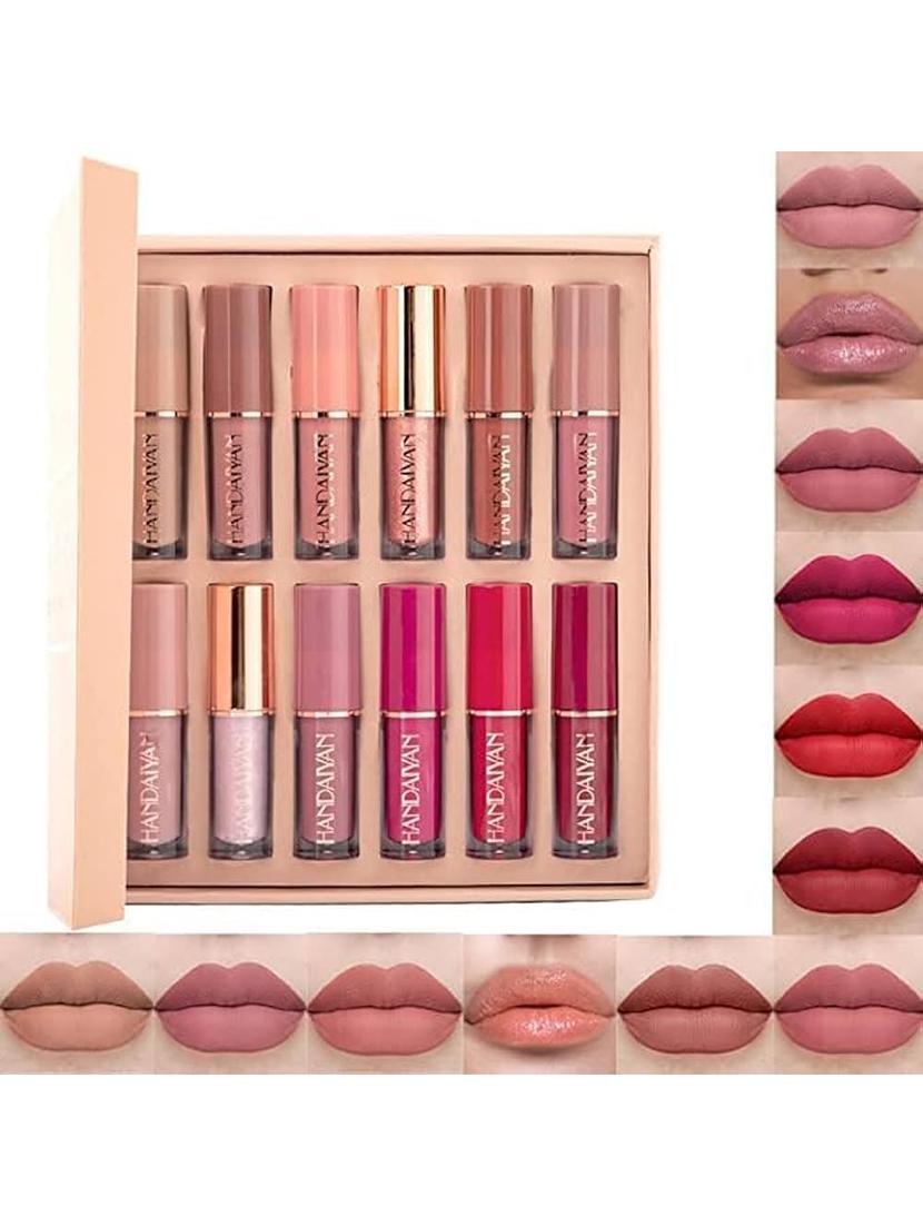 handaiiyan pack of 12 multicolor love lip colors 3ml each - 21996892 - Standard Image - 3