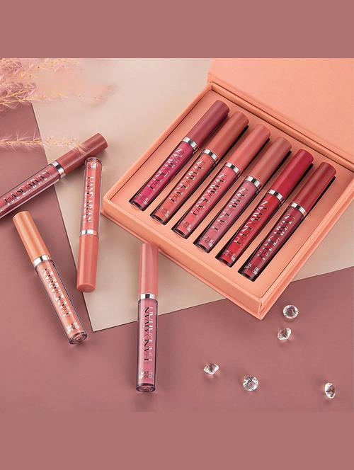 handaiiyan pack of 6 multicolor love lip colors 3ml each - 21996893 - Standard Image - 0